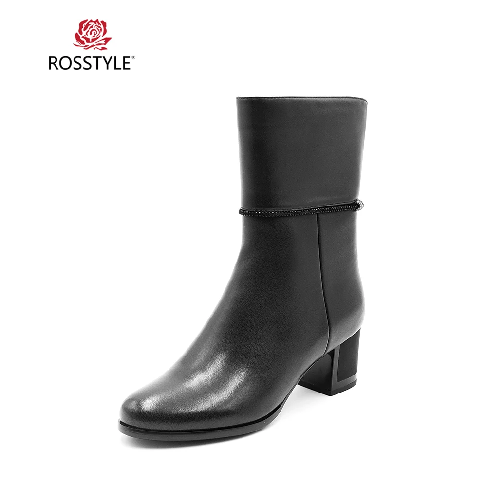 ROSSTYLE Handmade Shiny Cool Black String Bead Genuine Leather Ankle Boot For Women Winter Classic Round Toe High Heel Boots B92
ROSSTYLE Handmade Shiny Cool Black String Bead Genuine Leather Ankle Boot For Women Winter Classic Round Toe High Heel Boots B92