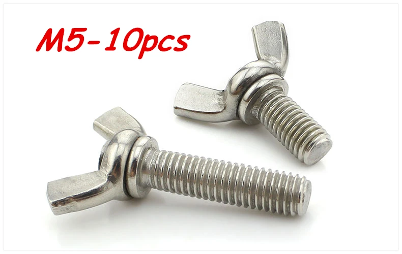 M5*8/10/12/16/20/25/30/35/40mm Stainless Steel Butterfly bolt Wing screw Claw bolt 10pcs Free Shipping
M5*8/10/12/16/20/25/30/35/40mm Stainless Steel Butterfly bolt Wing screw Claw bolt 10pcs Free Shipping