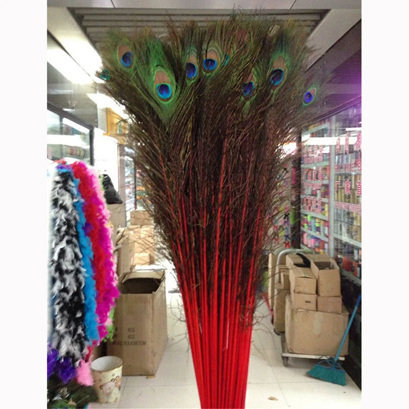 Fast delivery, 100pc Wholesale 72-80CM / 29-32 inch high-quality natural peacock feather DIY decoration holiday party
Fast delivery, 100pc Wholesale 72-80CM / 29-32 inch high-quality natural peacock feather DIY decoration holiday party