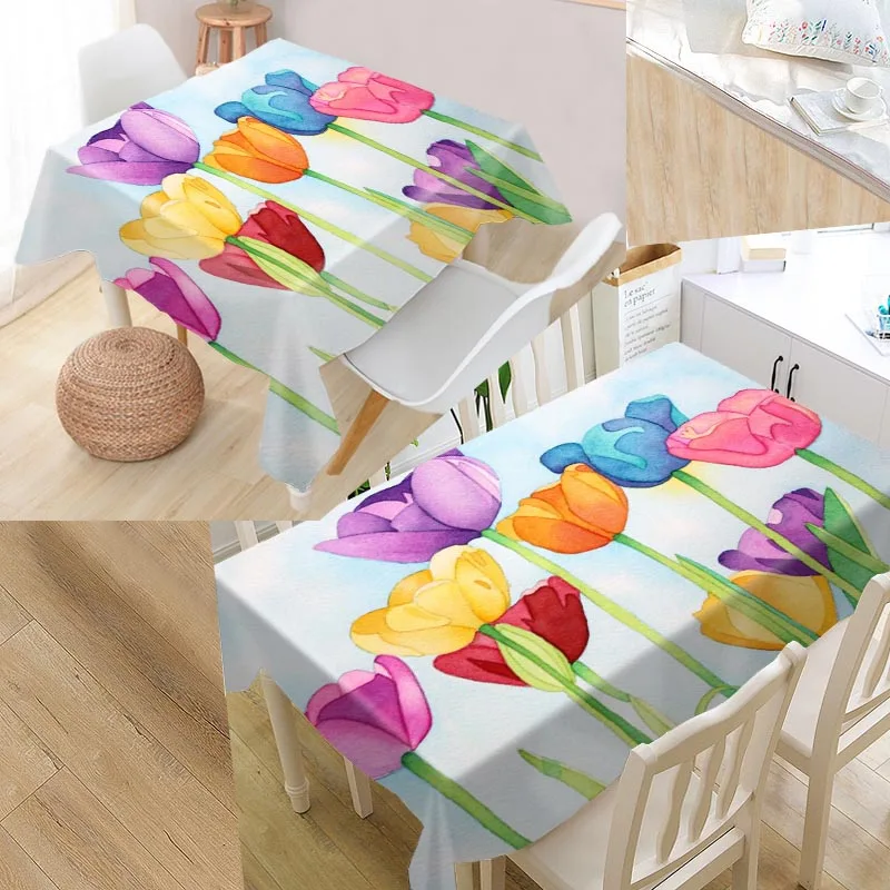 Custom Tulip Flower Table Cloth Oxford Print Rectangular Waterproof Oilproof Table Cover Square Wedding Tablecloth
Custom Tulip Flower Table Cloth Oxford Print Rectangular Waterproof Oilproof Table Cover Square Wedding Tablecloth