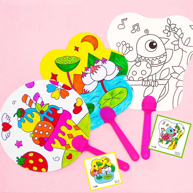 5PCS/set DIY Cartoon Graffiti Handmade Painting Paper Fan Toys Kindergarten Art Crafts Creative Drawing Toy For Children Gifts
5PCS/set DIY Cartoon Graffiti Handmade Painting Paper Fan Toys Kindergarten Art Crafts Creative Drawing Toy For Children Gifts