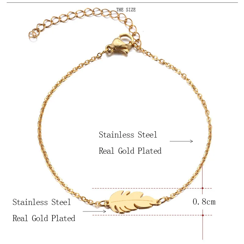 DOTIFI Stainless Steel Bracelet For Women Feather Man Gold And Rose Gold Color Pulseira Feminina Lover's Engagement Jewelry
DOTIFI Stainless Steel Bracelet For Women Feather Man Gold And Rose Gold Color Pulseira Feminina Lover's Engagement Jewelry