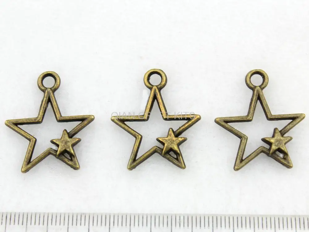 150pcs 22mm double star antique bronze zinc alloy pendents charm drops DIY Jewelry Making handicraft accessory AY0385
150pcs 22mm double star antique bronze zinc alloy pendents charm drops DIY Jewelry Making handicraft accessory AY0385