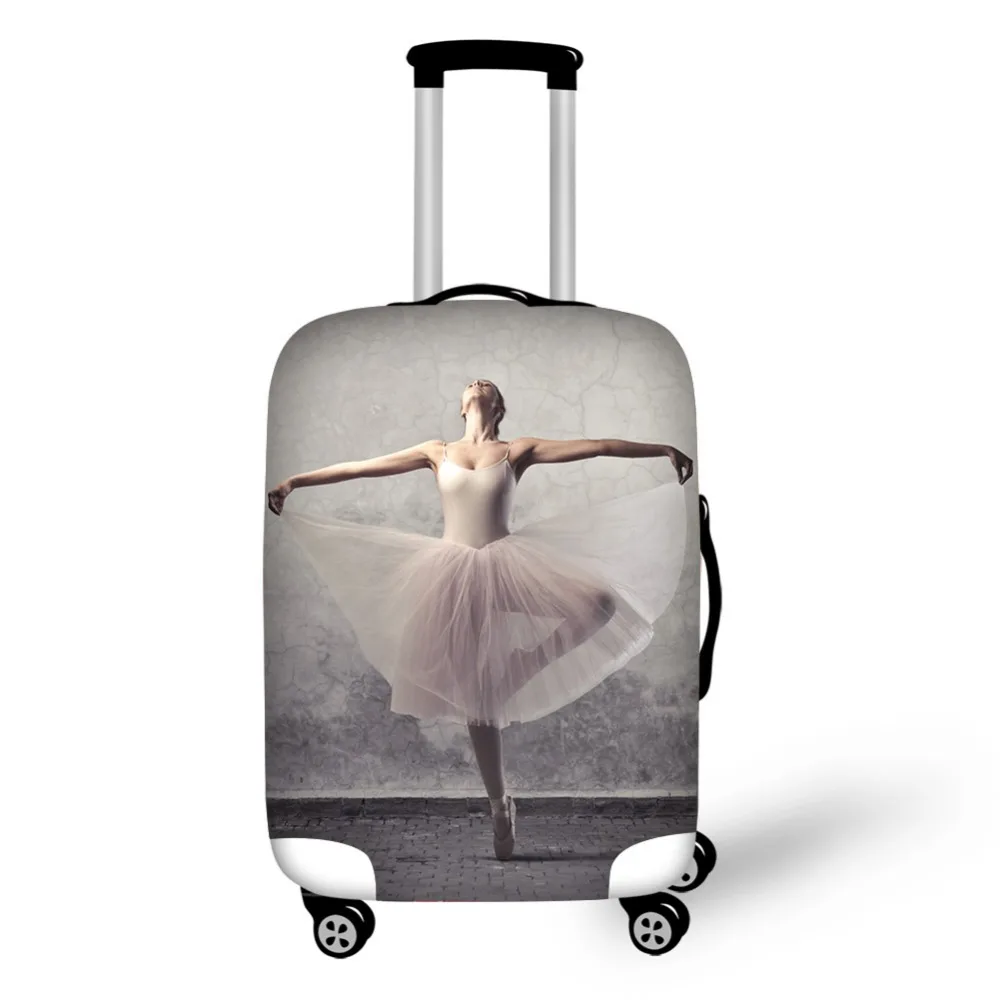 

Защитный чехол для багажа с принтом балерины Coloranimal, эластичный плотный чехол для багажа на молнии 18-30 дюймов, чехол от дождя