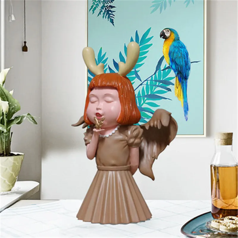 Креативный домашний декор кавайный Ангел Изысканная Статуя Полный Портрет