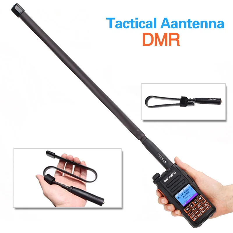 Abbree SMA Female 144/430 МГц Двухдиапазонная Складная тактическая антенна для Baofeng