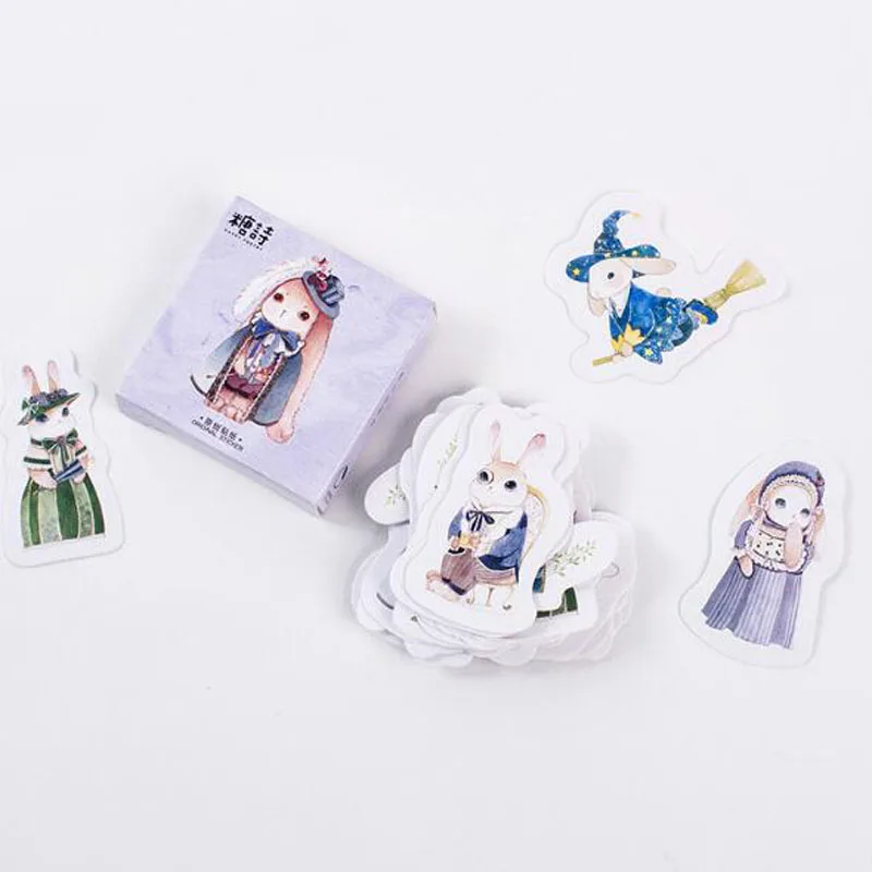 45PCS/box New Magic rabbit Album Paper Lable Stickers Crafts And Scrapbooking Decorative Lifelog Sticker Cute Stationery
45PCS/box New Magic rabbit Album Paper Lable Stickers Crafts And Scrapbooking Decorative Lifelog Sticker Cute Stationery