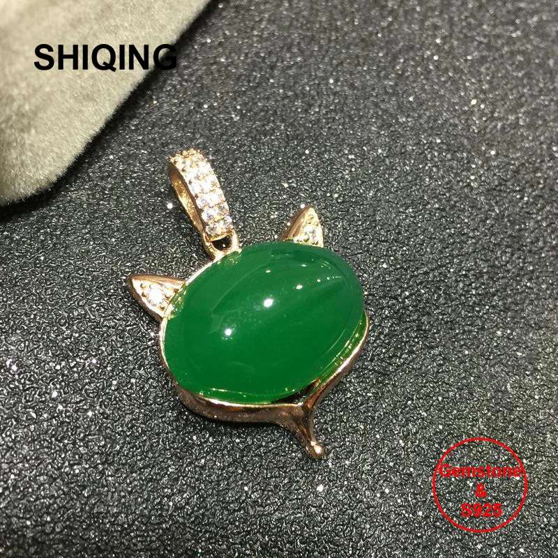 Ожерелье SHIQING с подвеской в виде кошки из натурального зеленого халцедона цвета розового белого золота для девушек
Ожерелье SHIQING с подвеской в виде кошки из натурального зеленого халцедона цвета розового белого золота для девушек