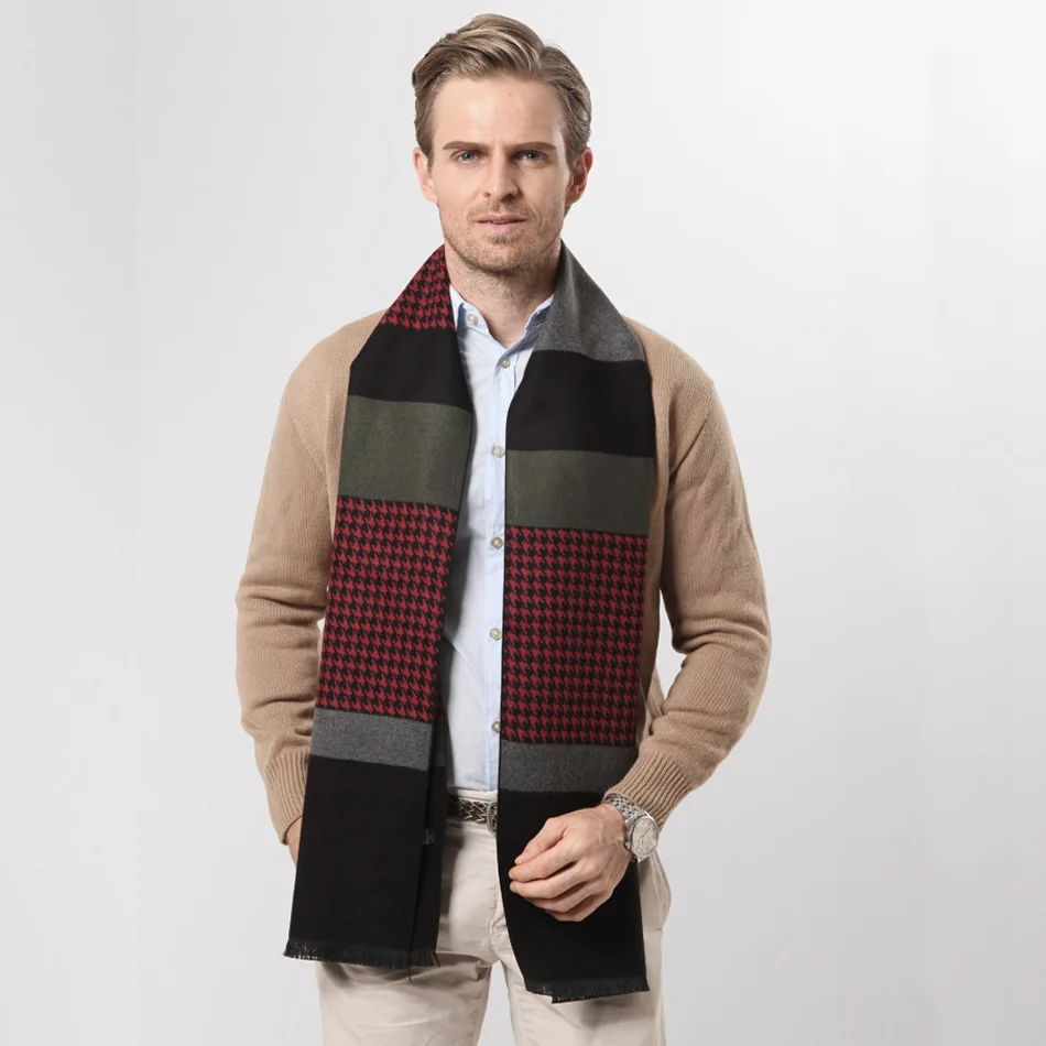 2018 мужской зимний шарф для Для мужчин пашмины шерстяной теплые кашемировые шарфы