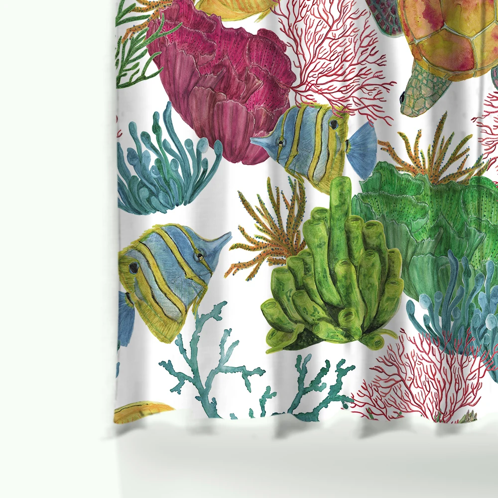 Miracille Bathroom Decor Colorful Sea Turtle Seaweed Tropical Fish Pattern Waterproof Shower Curtain Carpet for Bath and Toilet
Miracille Bathroom Decor Colorful Sea Turtle Seaweed Tropical Fish Pattern Waterproof Shower Curtain Carpet for Bath and Toilet