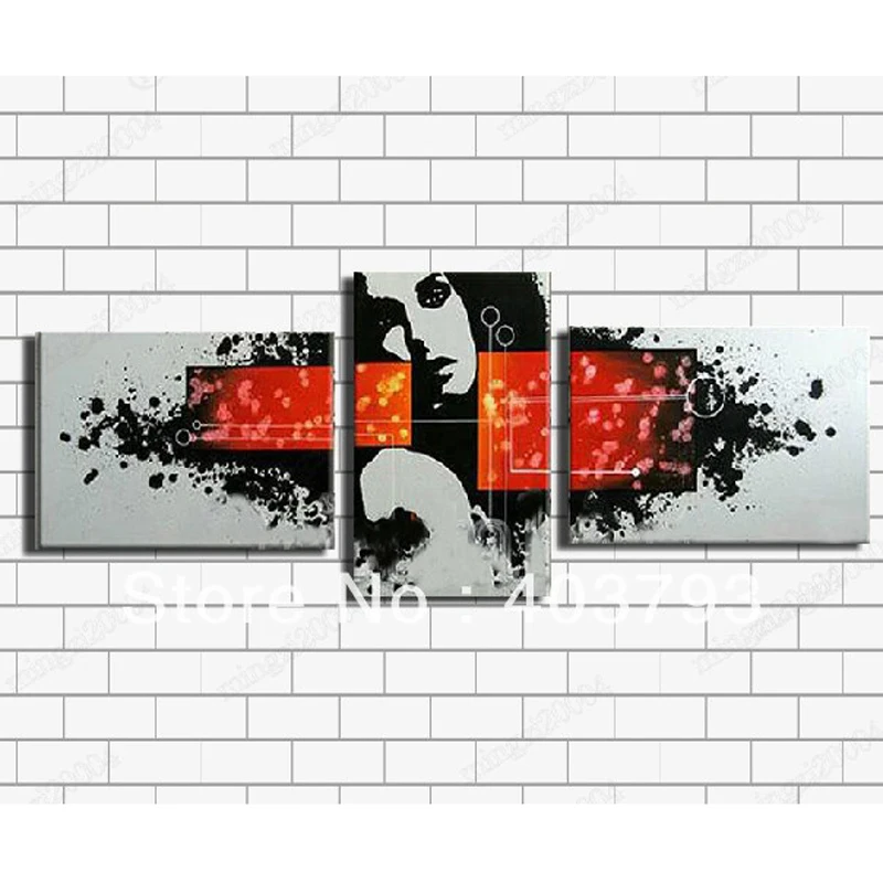 100% Hand painted Wall art home Decor Oil Painting on canvas 3pcs impression person Free shipping
100% Hand painted Wall art home Decor Oil Painting on canvas 3pcs impression person Free shipping