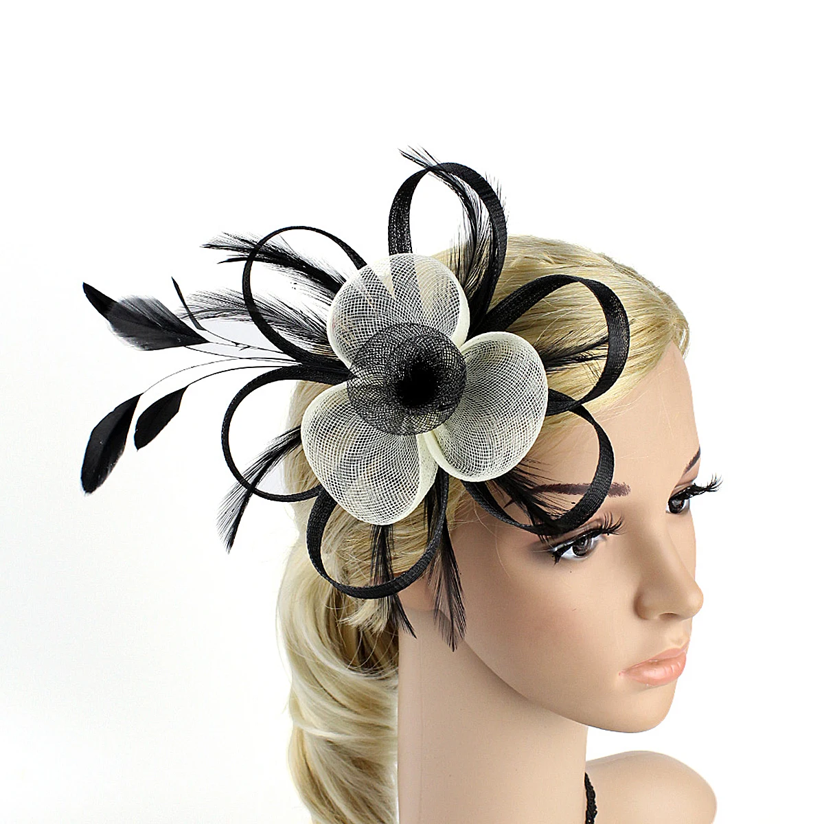 Fascinator Pillbox Hat Cocktail Party Headdress Wedding Bride Headwear (Black+White, Random Clip Style)
Fascinator Pillbox Hat Cocktail Party Headdress Wedding Bride Headwear (Black+White, Random Clip Style)