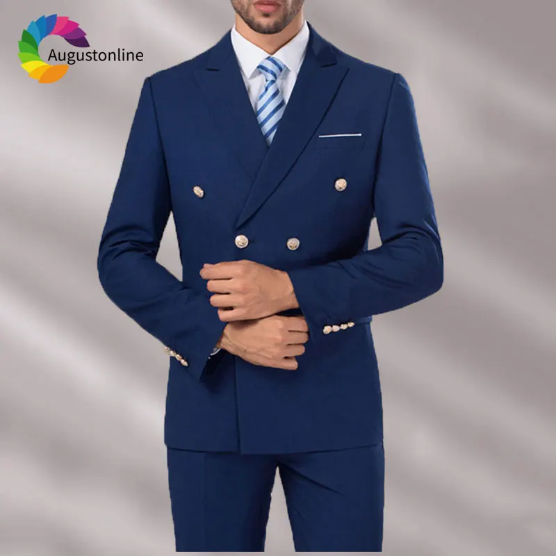 Double Breasted Navy Blue Men Suits for Wedding Custom Made Groom Tuxedo Man Suit Slim Fit Best Man Blazers 2 Piece Jacket Pants
Double Breasted Navy Blue Men Suits for Wedding Custom Made Groom Tuxedo Man Suit Slim Fit Best Man Blazers 2 Piece Jacket Pants