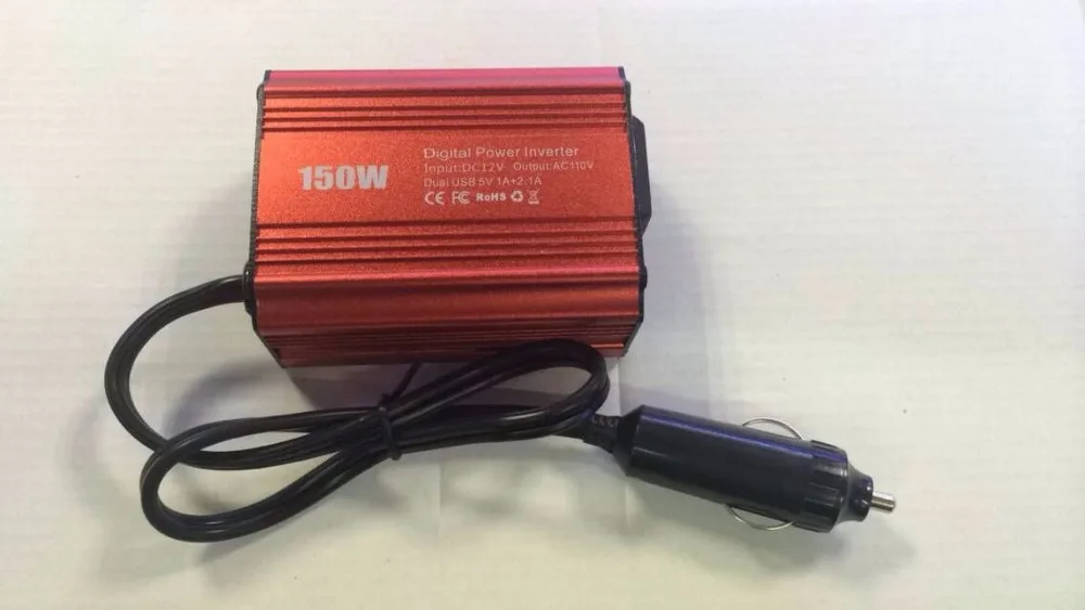 2020 Year Multifunction 150W Red Car Household Modified Sine Wave Power Digital Inverter DC 12V to AC 220V 150W Dual USB Supply
2020 Year Multifunction 150W Red Car Household Modified Sine Wave Power Digital Inverter DC 12V to AC 220V 150W Dual USB Supply