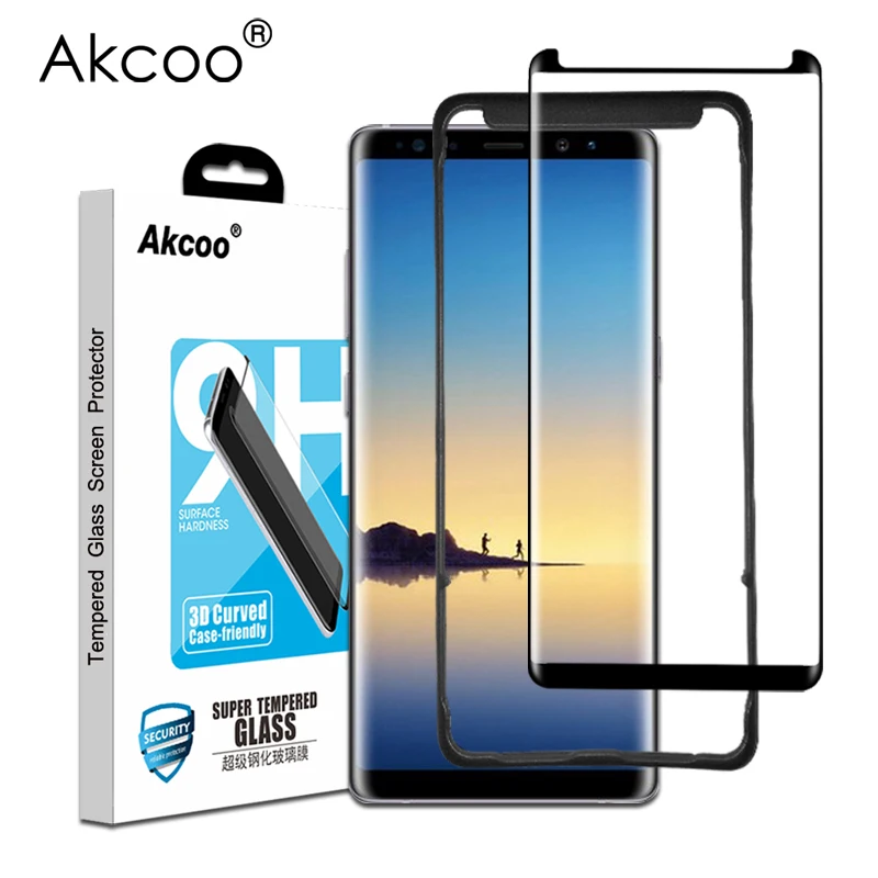 Akcoo Note 8 3D изогнутая защита для экрана чехол из закаленного стекла Samsung Galaxy