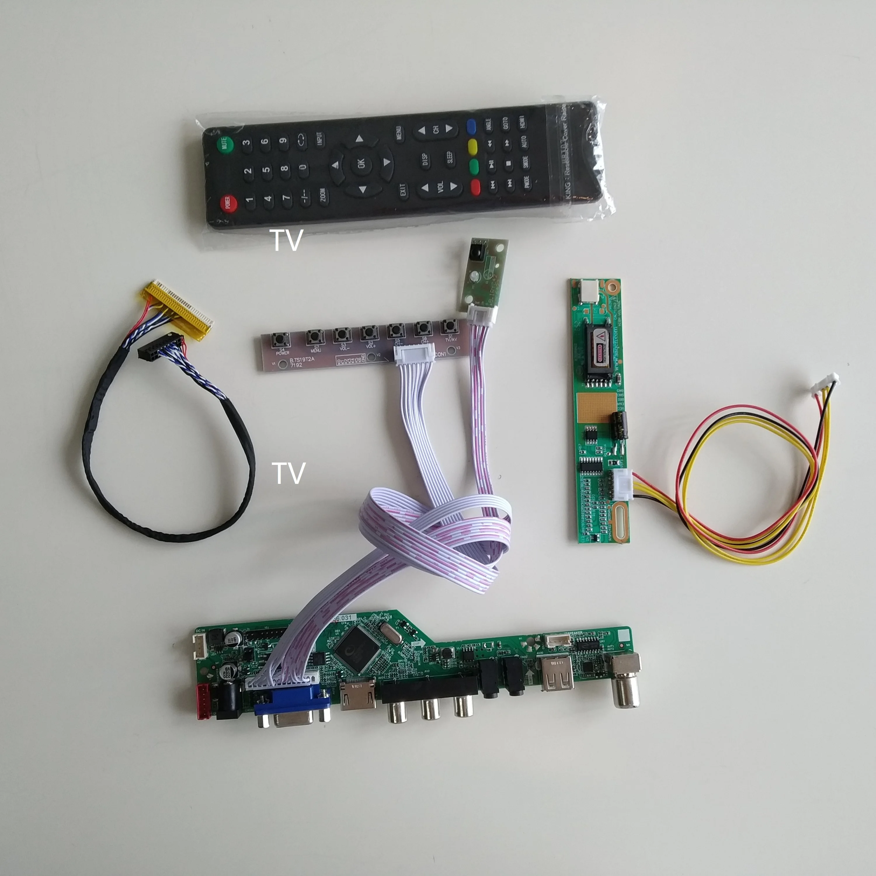 ЖК дисплей светодиодный аудио ТВ USB VGA AV контроллер драйвер платы дисплея набор