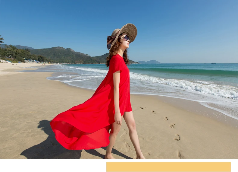 Customize plus size female Bohemian beach casual double layer chiffon dress irregular O-Neck Hi Low dovetail dresses 120 colors
Customize plus size female Bohemian beach casual double layer chiffon dress irregular O-Neck Hi Low dovetail dresses 120 colors