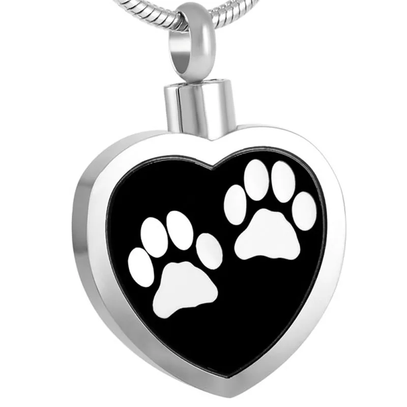 IJD8247 Pet Memorial Urn Jewelry Accessories Double Paw Print On My Heart Stainless Steel Cremation Ashes Pendant Necklace
IJD8247 Pet Memorial Urn Jewelry Accessories Double Paw Print On My Heart Stainless Steel Cremation Ashes Pendant Necklace