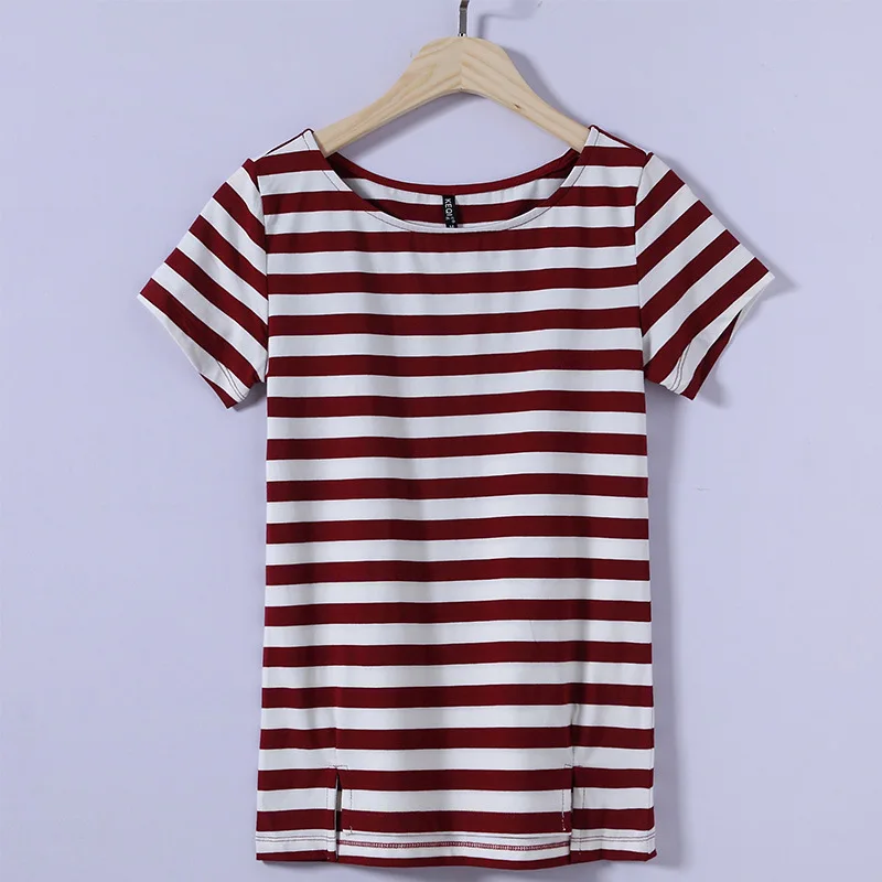 Fashion striped Short sleeve Tops Tees O-Neck t shirt women Casual tshirt woman t-shirt cotton Skinny tee shirt femme camisetas
Fashion striped Short sleeve Tops Tees O-Neck t shirt women Casual tshirt woman t-shirt cotton Skinny tee shirt femme camisetas