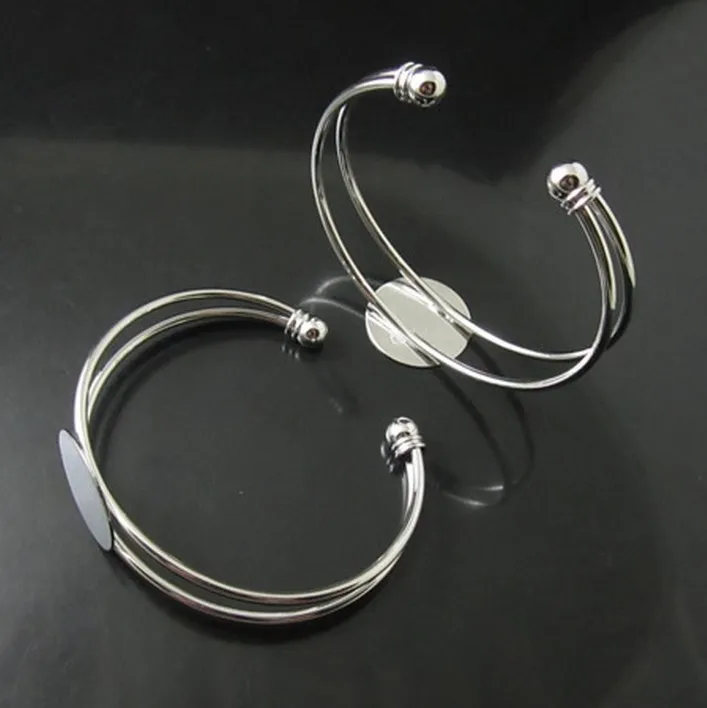 Free shipping 18mm round tray double bracelet silver plated bracelet with 1 pad, bracelet blank base
Free shipping 18mm round tray double bracelet silver plated bracelet with 1 pad, bracelet blank base