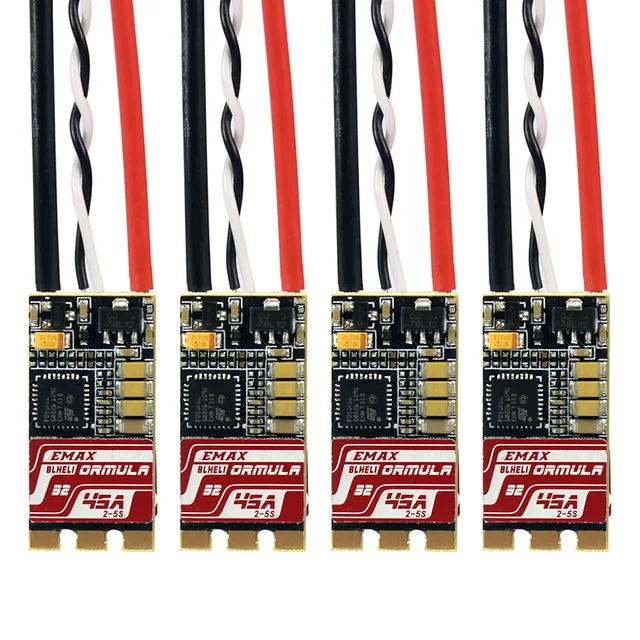4 шт./лот Emax Formula 45A Blheli_32 2-5S бесщеточный ESC поддержка Dshot1200 для радиоуправляемого квадрокоптера мультикоптера FPV Аксессуар
4 шт./лот Emax Formula 45A Blheli_32 2-5S бесщеточный ESC поддержка Dshot1200 для радиоуправляемого квадрокоптера мультикоптера FPV Аксессуар