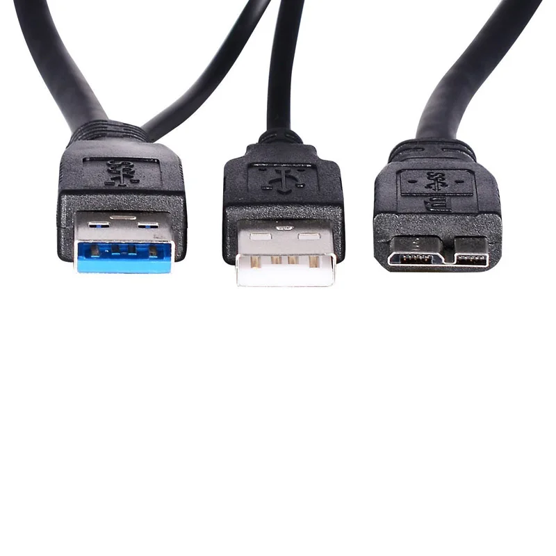 USB 3.0 Dual Power Y Shape 2 X Type A to Micro B Super Speed Cable External Hard Drives Extension Wire Connector UY8
USB 3.0 Dual Power Y Shape 2 X Type A to Micro B Super Speed Cable External Hard Drives Extension Wire Connector UY8