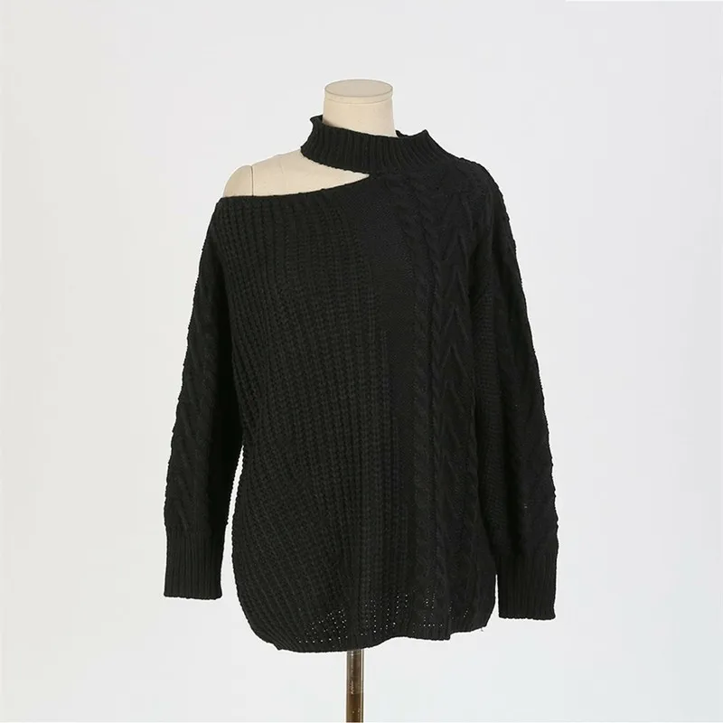 Korean fashion halter off shoulder sweater women autumn winter lazy wind loose twisted knitted sweater pullover ladies jumpers
Korean fashion halter off shoulder sweater women autumn winter lazy wind loose twisted knitted sweater pullover ladies jumpers