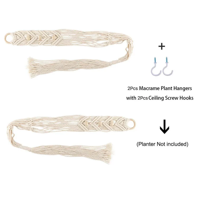Macrame Plant Hangers Hanging Planter - Indoor or Outdoor Cotton Rope Hanging Plant Holder for Flower Pots - Modern Boho Home De
Macrame Plant Hangers Hanging Planter - Indoor or Outdoor Cotton Rope Hanging Plant Holder for Flower Pots - Modern Boho Home De