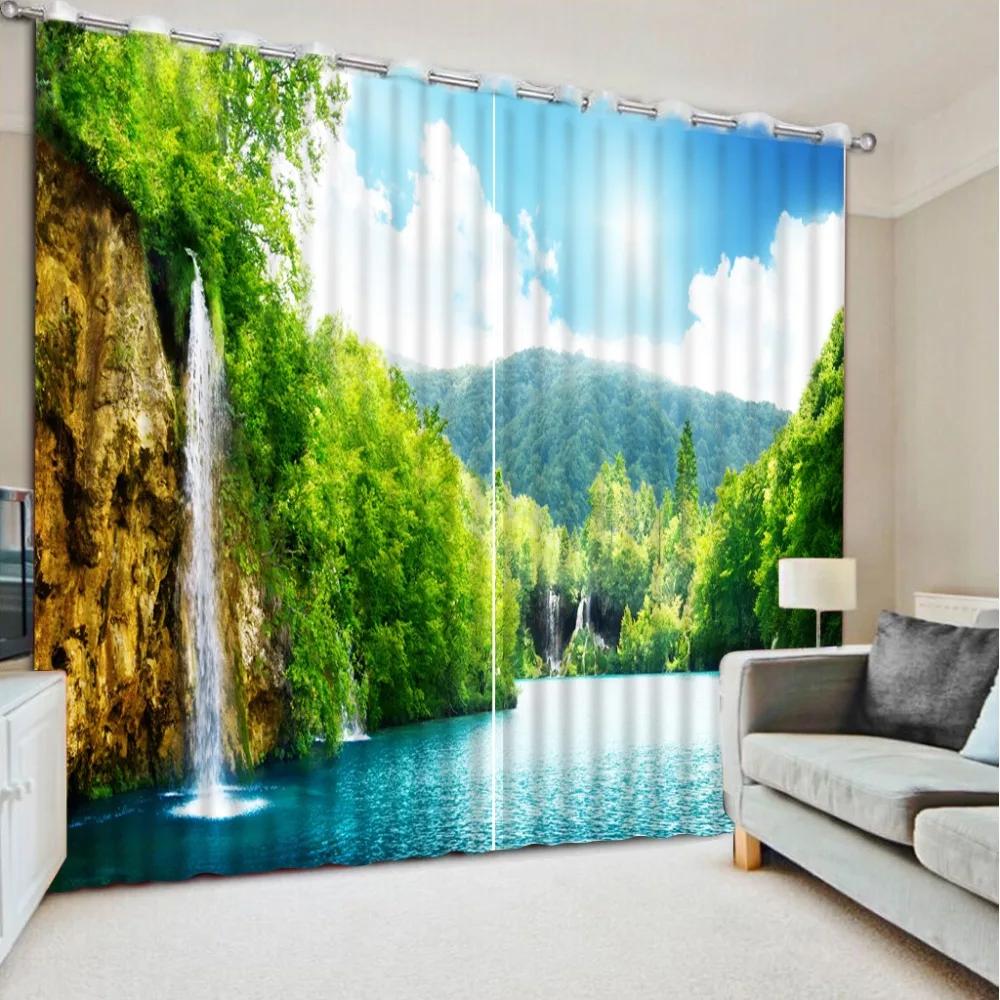 Waterfall scenery curtains photo stereoscopic window curtain for living room bedroom walls modern cortina
Waterfall scenery curtains photo stereoscopic window curtain for living room bedroom walls modern cortina