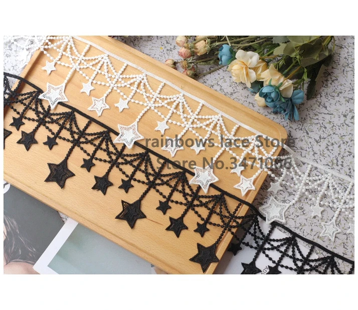 4 Meter Delicate Stars Tassels Lace Fringe Lace Trim Costume Home Textile Curtains Decor Clothes Sewing cotton lace wholesale
4 Meter Delicate Stars Tassels Lace Fringe Lace Trim Costume Home Textile Curtains Decor Clothes Sewing cotton lace wholesale