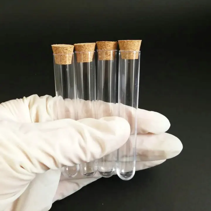 Free shipping 500pcs/lot 15x100 mm Hard Plastic test tubes with cork stopper for kind shcools/university experiments
Free shipping 500pcs/lot 15x100 mm Hard Plastic test tubes with cork stopper for kind shcools/university experiments