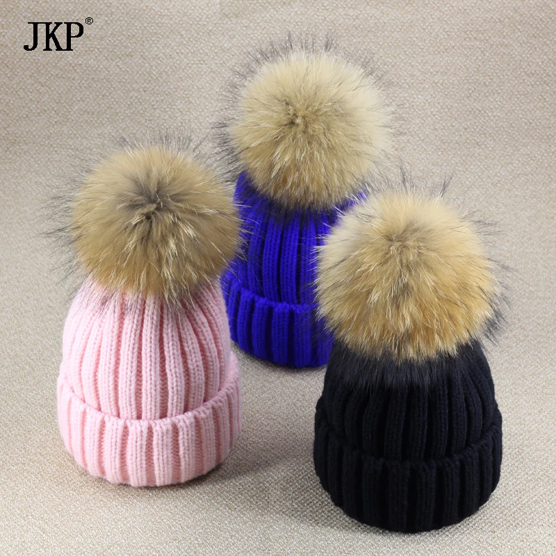 Baby Boy and Girl Winter Raccoon Fur Hat Kids Knitted Pom Pom Cap Natural Fur Winter Thick Warm Cap For Children
Baby Boy and Girl Winter Raccoon Fur Hat Kids Knitted Pom Pom Cap Natural Fur Winter Thick Warm Cap For Children