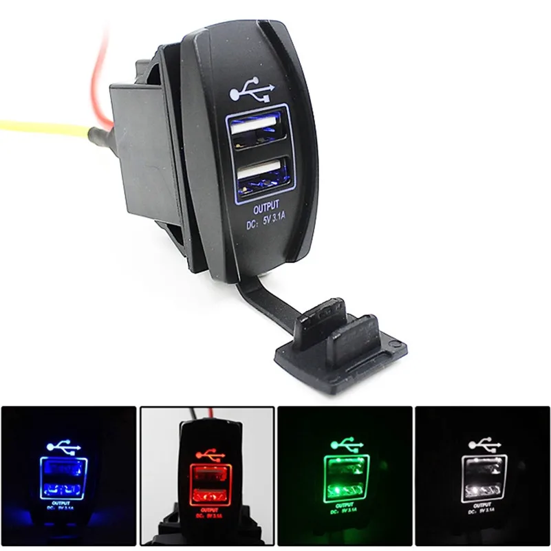 12V-24V 5V 3.1A Duel Ports 2 USB Charger Cigarette Lighter Socket Splitter Plug Adapter Power Car Auto Motorbike Boat
12V-24V 5V 3.1A Duel Ports 2 USB Charger Cigarette Lighter Socket Splitter Plug Adapter Power Car Auto Motorbike Boat