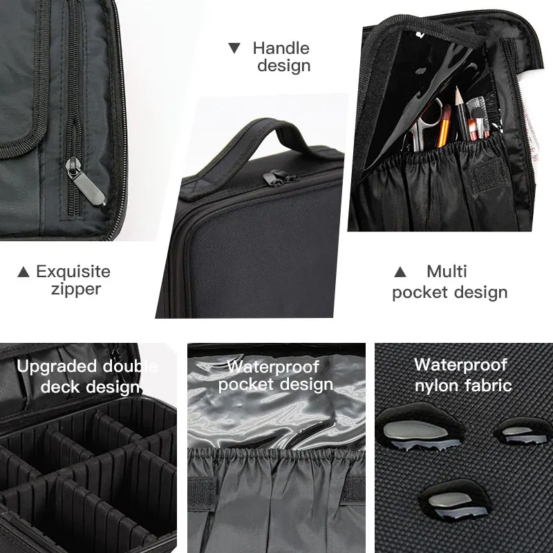 Yesello 1PCS Double Layer Makeup Organizer Bag Professional Beautician Cosmetic Case Largest Travel Portable Waterproof Handbag
Yesello 1PCS Double Layer Makeup Organizer Bag Professional Beautician Cosmetic Case Largest Travel Portable Waterproof Handbag
