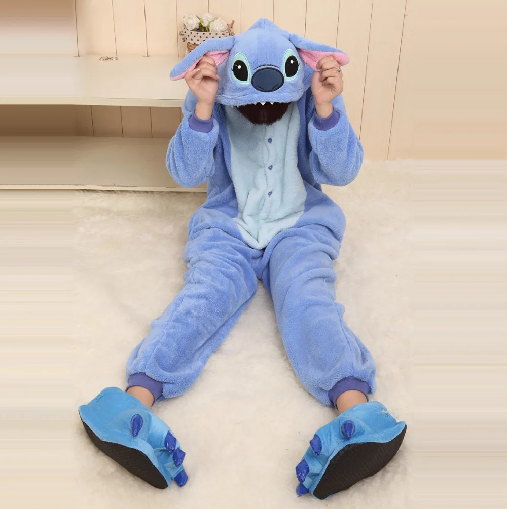 Unisex Adult Couples Cartoon Blue Stitch Onesies Sleepwear Pajamas Autumn Winter Full Sleeve Hooded Costume Pyjamas
Unisex Adult Couples Cartoon Blue Stitch Onesies Sleepwear Pajamas Autumn Winter Full Sleeve Hooded Costume Pyjamas