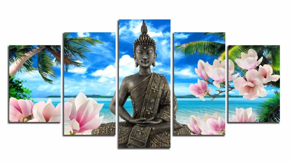 Modern Landscape Canvas Print Modern Fashion Wall Art the Beach Coconut Magnolia flower Buddha for Home Decoration No Frame
Modern Landscape Canvas Print Modern Fashion Wall Art the Beach Coconut Magnolia flower Buddha for Home Decoration No Frame