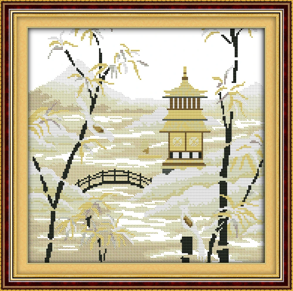 Chinese scenery cross stitch kit lanscape garden 14ct 11ct count printed canvas stitching embroidery DIY handmade needlework
Chinese scenery cross stitch kit lanscape garden 14ct 11ct count printed canvas stitching embroidery DIY handmade needlework