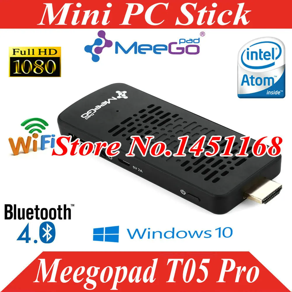 Meegopad T05 Pro мини ПК Windows10 Intel Cherry Trail X5 Z8300 Quad Core USB WIFI Bluetooth аудио компьютер Tv Stick