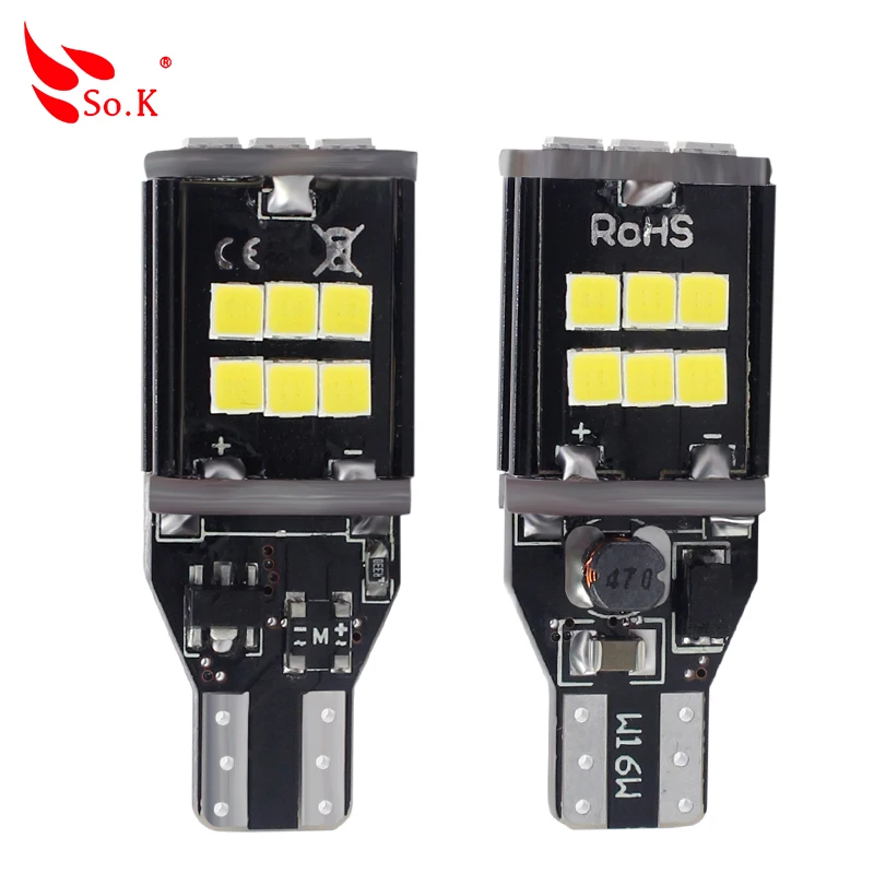 2pcs T15 W16W LED 921 920 912 Bulbs Canbus 3030 SMD 15 Chip Error Free Auto Car Brake Reverse Light Lamp 6000K White DC 12V
2pcs T15 W16W LED 921 920 912 Bulbs Canbus 3030 SMD 15 Chip Error Free Auto Car Brake Reverse Light Lamp 6000K White DC 12V