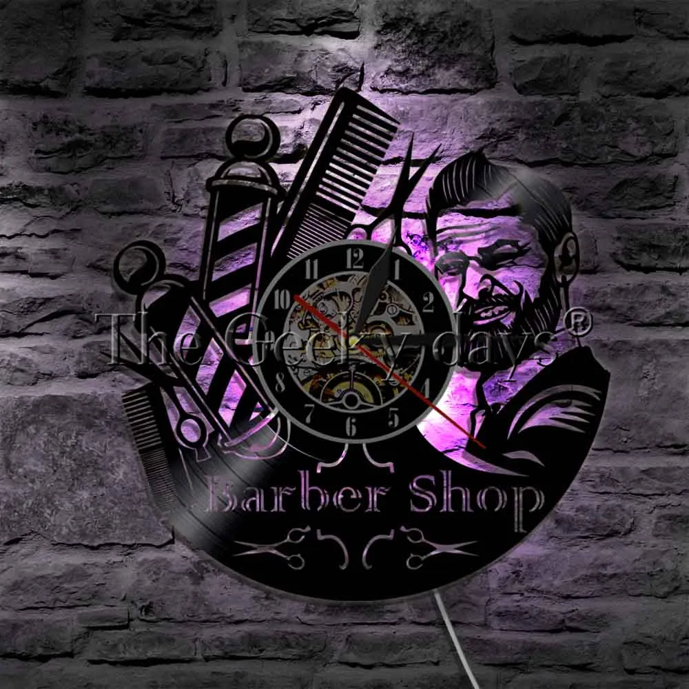 Barber Shop Sign duvar saati Vinyl Record Wall Clock Modern Barber Pole Beauty Hair Salon Wall Clock Hairdresser Gift
Barber Shop Sign duvar saati Vinyl Record Wall Clock Modern Barber Pole Beauty Hair Salon Wall Clock Hairdresser Gift