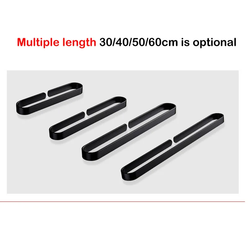 Towel Bar Black Single Towel Rack bathroom hanger Towel pole Perforation-free towel Holder Solid Aluminum Bathroom accessories
Towel Bar Black Single Towel Rack bathroom hanger Towel pole Perforation-free towel Holder Solid Aluminum Bathroom accessories