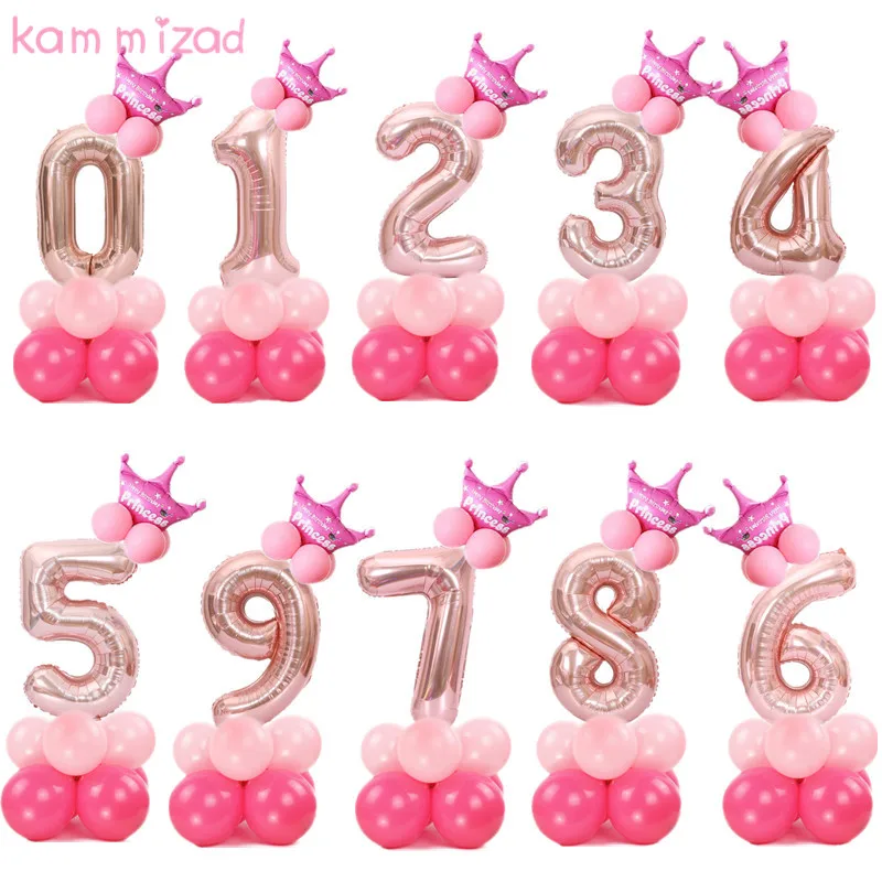 KAMMIZAD christmas 1 2 3 4 5 6 7 8 9 rose gold number Foil Balloons digital helium ballon birthday party baloon adult globos
KAMMIZAD christmas 1 2 3 4 5 6 7 8 9 rose gold number Foil Balloons digital helium ballon birthday party baloon adult globos