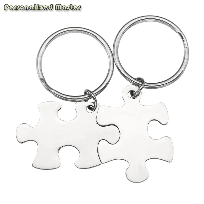 Personalized Master Engraving Text Key Chains Stainless Steel Stitching Puzzle Keychain Couple Set Customized Name Keyring Gift
Personalized Master Engraving Text Key Chains Stainless Steel Stitching Puzzle Keychain Couple Set Customized Name Keyring Gift