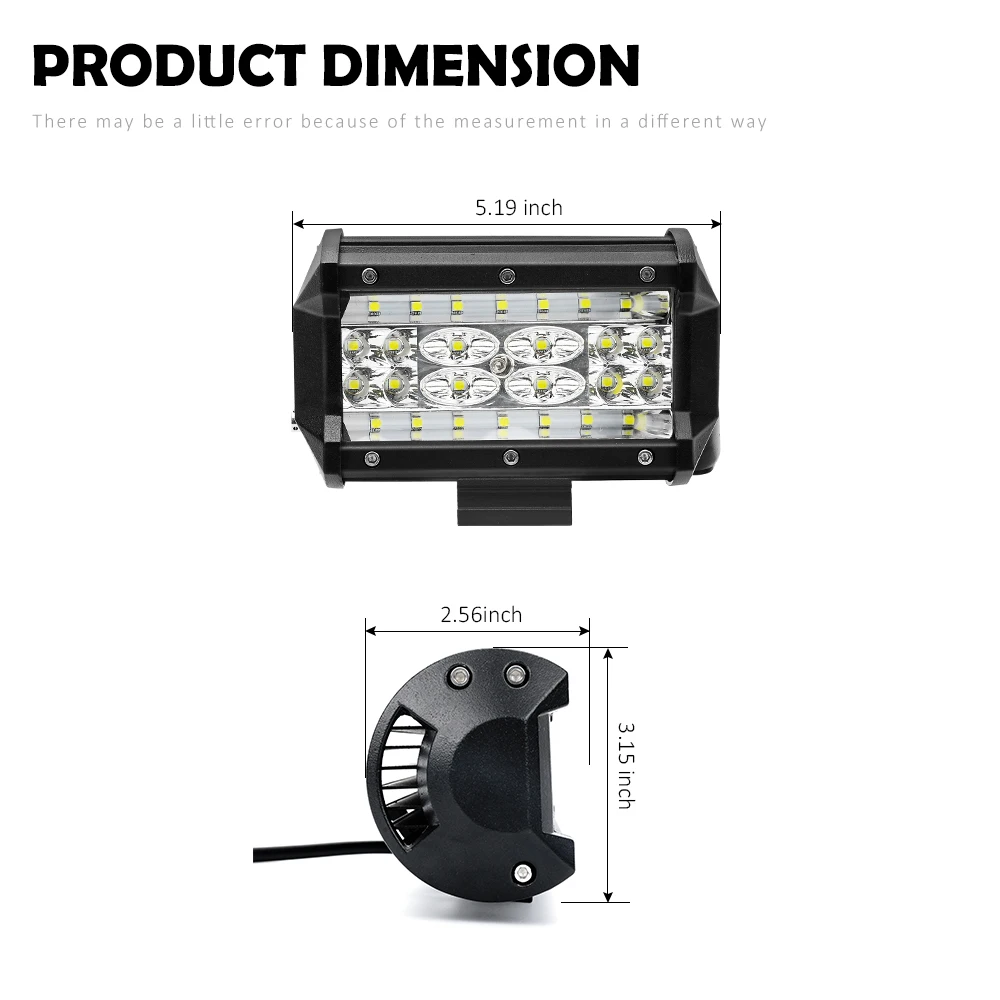 WINING 5 inch LED Bar LED Work Light Bar for Indicators Motorcycle Driving Offroad Boat Car Tractor Truck 4x4 SUV ATV 12V 24V
WINING 5 inch LED Bar LED Work Light Bar for Indicators Motorcycle Driving Offroad Boat Car Tractor Truck 4x4 SUV ATV 12V 24V