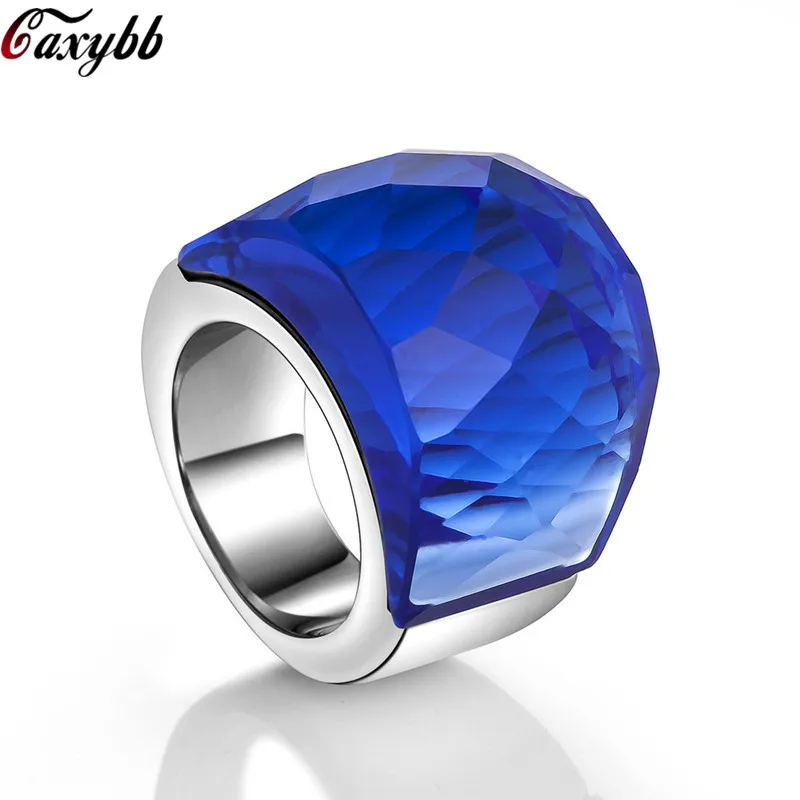 Fashion Large Ring for Women/MEN Multicolor Wedding Jewelry 7 Colors Big Glass Stone Ring Stainless Steel Anillos
Fashion Large Ring for Women/MEN Multicolor Wedding Jewelry 7 Colors Big Glass Stone Ring Stainless Steel Anillos