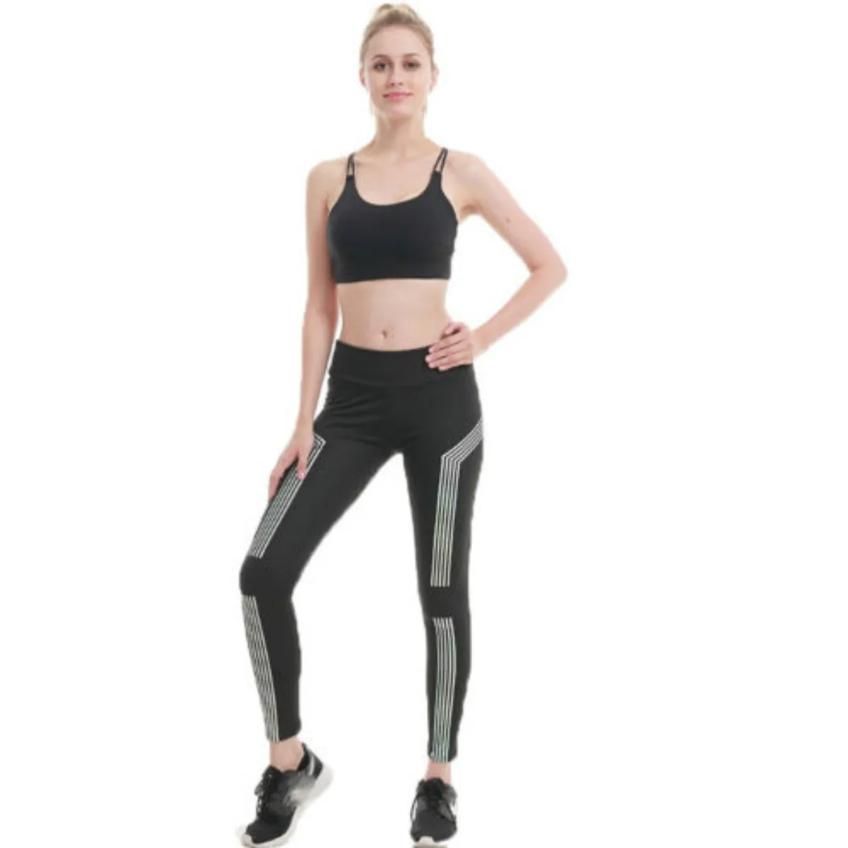 Fitness Leggings Women 2018 New Brand High Casual Pants Reflective Striped Elastic Waist Printed Stretch Trousers
Fitness Leggings Women 2018 New Brand High Casual Pants Reflective Striped Elastic Waist Printed Stretch Trousers