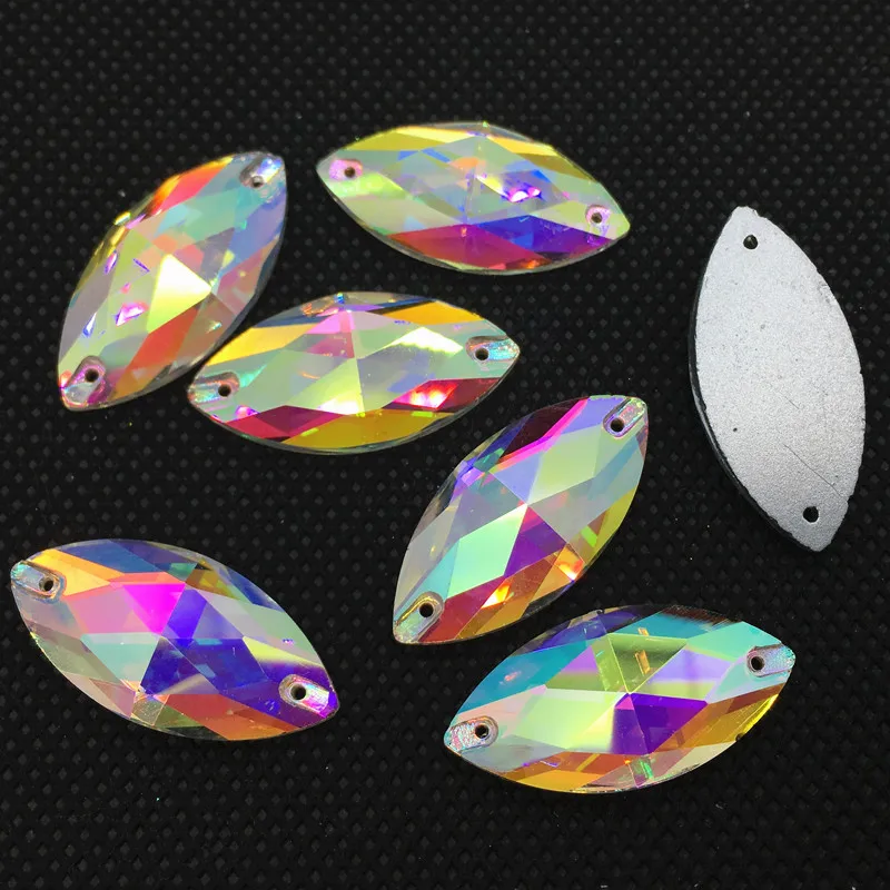 5x10~15x31 mm Navette Sew On Rhinestone Glass Crystal AB/Clear Marquise Flatback Stones Strass Flatback Sew On Crystal For Dress
5x10~15x31 mm Navette Sew On Rhinestone Glass Crystal AB/Clear Marquise Flatback Stones Strass Flatback Sew On Crystal For Dress