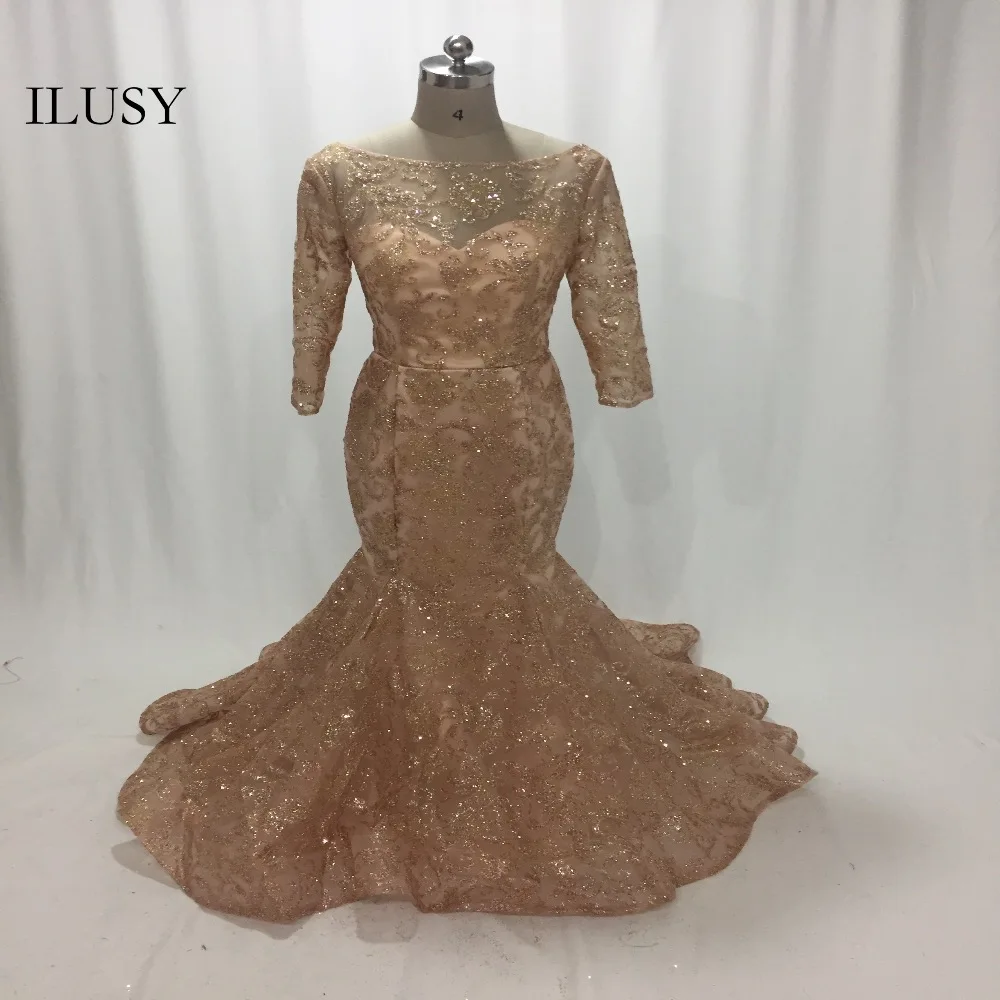 ILUSY Elegant Glitter Champagne Evening Dresses With Overskirt Mermaid Evening Gowns Long Sleeves Prom Customize robe De Soiree
ILUSY Elegant Glitter Champagne Evening Dresses With Overskirt Mermaid Evening Gowns Long Sleeves Prom Customize robe De Soiree