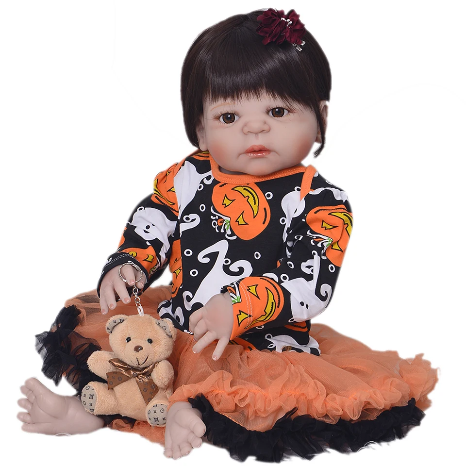 23inch Full Body Silicone Reborn Baby Lifelike Baby-Reborn Doll Kids fashion creative lovely Xmas Birthday gift boneca for sale
23inch Full Body Silicone Reborn Baby Lifelike Baby-Reborn Doll Kids fashion creative lovely Xmas Birthday gift boneca for sale