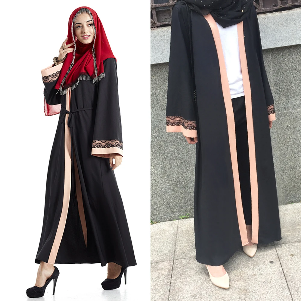 Muslim Black Abaya Islamic Clothing For Women Loose Lace Full Dress Gown Dubai Kaftan Robe Dress Turkish Abaya Dress SL1104
Muslim Black Abaya Islamic Clothing For Women Loose Lace Full Dress Gown Dubai Kaftan Robe Dress Turkish Abaya Dress SL1104